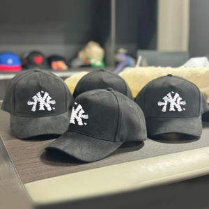 Casquette de sport Lanhai personnalisée en daim nacré, 5 panneaux, pour hommes et femmes, avec strass, doublure en satin, casquette de baseball Gorras Snapback - Product Image 3