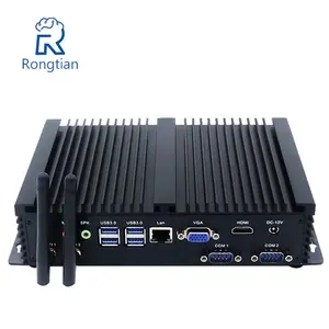 Großhandel Embedded Industrial Computer Intel Celeron 1007U Unterstützung 8GB RAM 2 * COM Fanless Industrial Mini PC