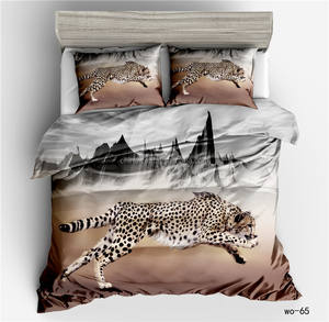 طقم غطاء لحاف فاخر من 3 قطع، 100% بوليستر منسوج ثلاثي الأبعاد، للاستخدام في حفلات الزفاف، بتصميم عصري، متوفر بمقاسات كوين وكينج وتوين - Product Image 3