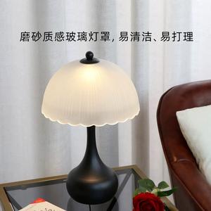 Italian Style Luxury Mushroom-Shaped 2700K Warm White Dimmable Ambient Light Table <b>Lamp</b> for Master Bedroom Retro Design Tables - Product Image 4