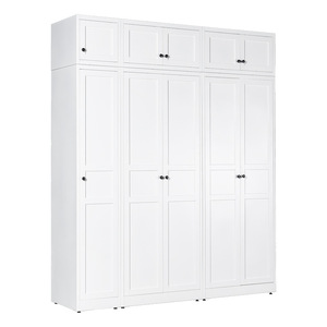 Armario de Dormitorio Blanco Personalizado Estilo Shaker, de Piso a Techo, Integrado en Madera, con Gabinetes Superiores - Product Image 4