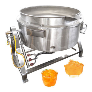 HNOC Industrial de acero inoxidable Lpg tipo 200 litros Jam Cook Jacketed Kettle Steam pequeñ<span class=keywords><strong>a</strong></span> <span class=keywords><strong>olla</strong></span> <span class=keywords><strong>a</strong></span> presión <span class=keywords><strong>CON</strong></span> MEZCLADOR - Product Image 2