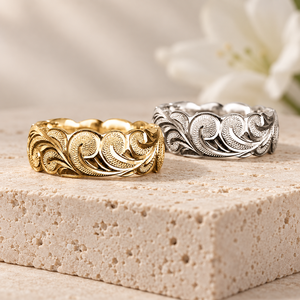 Bague de mariage unisexe en zircon serti à griffes, motif végétal, classique, élégante, tendance - Product Image 4