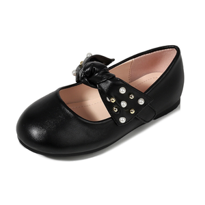 Zapatos de Cuero de Alta Calidad para Niñas Pequeñas, Zapatos Mary Jane Negros para Niños de 3 a 7 Años - Product Image 1
