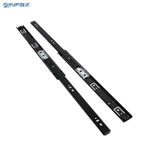 Acier laminé à froid 35mm canal télescopique Rail <span class=keywords><strong>de</strong></span> guidage coureur tiroir glissière 2 sections roulement à billes <span class=keywords><strong>pour</strong></span> cuisine zingué - Product Image 4