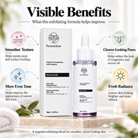 Solution exfoliante aux acides AHA BHA fermentés, acide glycolique et salicylique, exfoliation en 10 minutes, affinant les pores, éclaircissant, sérum pour le visage