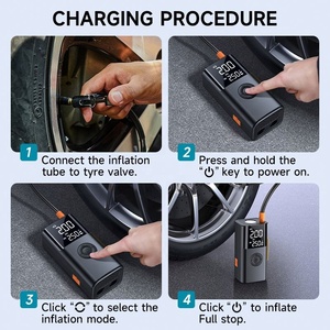 Multifunctional Portable Automatic Wireless 10000mah 150PSI 12V Tire Inflator <strong>Car</strong> Jump Starter with Air Pump Air <strong>Blower</strong> - Product Image 2