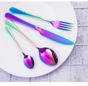 Vaisselle en acier inoxydable 1010, ensemble de vaisselle en acier inoxydable doré, boîte en bois dorée, coffret cadeau disponible pour la personnalisation - Product Image 6