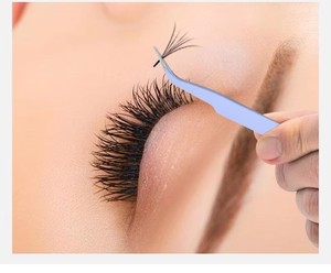Pinza para Cejas de Acero Inoxidable de Marca Privada, Pinza para Pestañas con Punta Inclinada, Herramienta para Extensión de Pestañas - Product Image 5