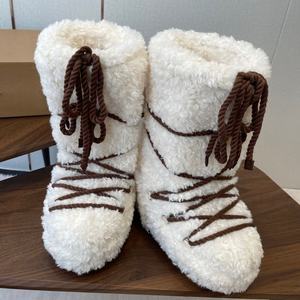 Bottes de ski unisexes de luxe confortables et imperméables, hautes jusqu'au genou, pour l'hiver, de haute qualité, avec sangle, pour l'extérieur - Product Image 4