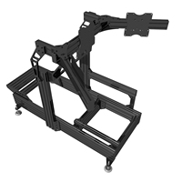 Soporte de asiento de simulador de carreras 4080, soporte de rueda de carreras, simulador de cabina, silla de juegos, aparejo de carreras Sim, cabina con soporte de Monitor