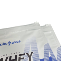 Sachets personnalisés imprimés pour poudre protéinée, pochettes thermoscellables en aluminium pour protéines de lactosérum, sachet refermable de qualité alimentaire à fermeture éclair