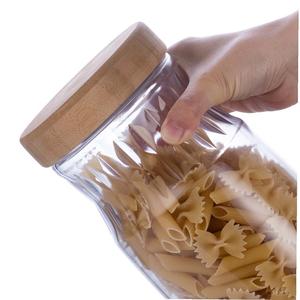 Modern cam gıda saklama kavanozları bambu kapaklar için 1000ml hava geçirmez borosilikat vakum mühürlü BPA ücretsiz silikon mutfak baharat - Product Image 3