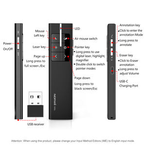 Produits Tendances 2026 Nouveautés N99s BLE Pointeurs Laser Verts Longue Portée Souris Air Sans Fil pour Présentations PPT - Product Image 6