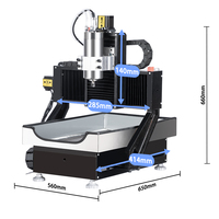 Mini Hobby 3040 Houtfreesmachine Mini Metaalfreesmachine CNC Router Met Watertank 3040/4040/6090 voor Aluminium Frezen Snijden