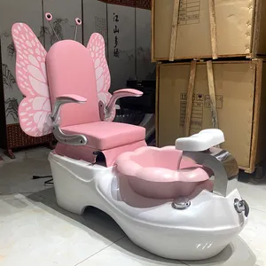 Pink Kids Pedicure Chair Manicure Pedicure Spa Chair With Massage