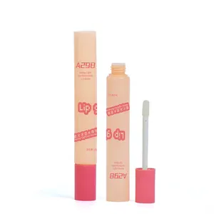10ml boş plastik maskara dudak parlatıcısı yumuşak saç fırçası tüpler özel etiket