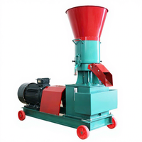 Nouvelle machine à granulés d'aliments pour animaux, pelletiseur de paille, machine d'élevage, machine à granulés pour volailles, pelletiseur domestique à matrice plate 220V