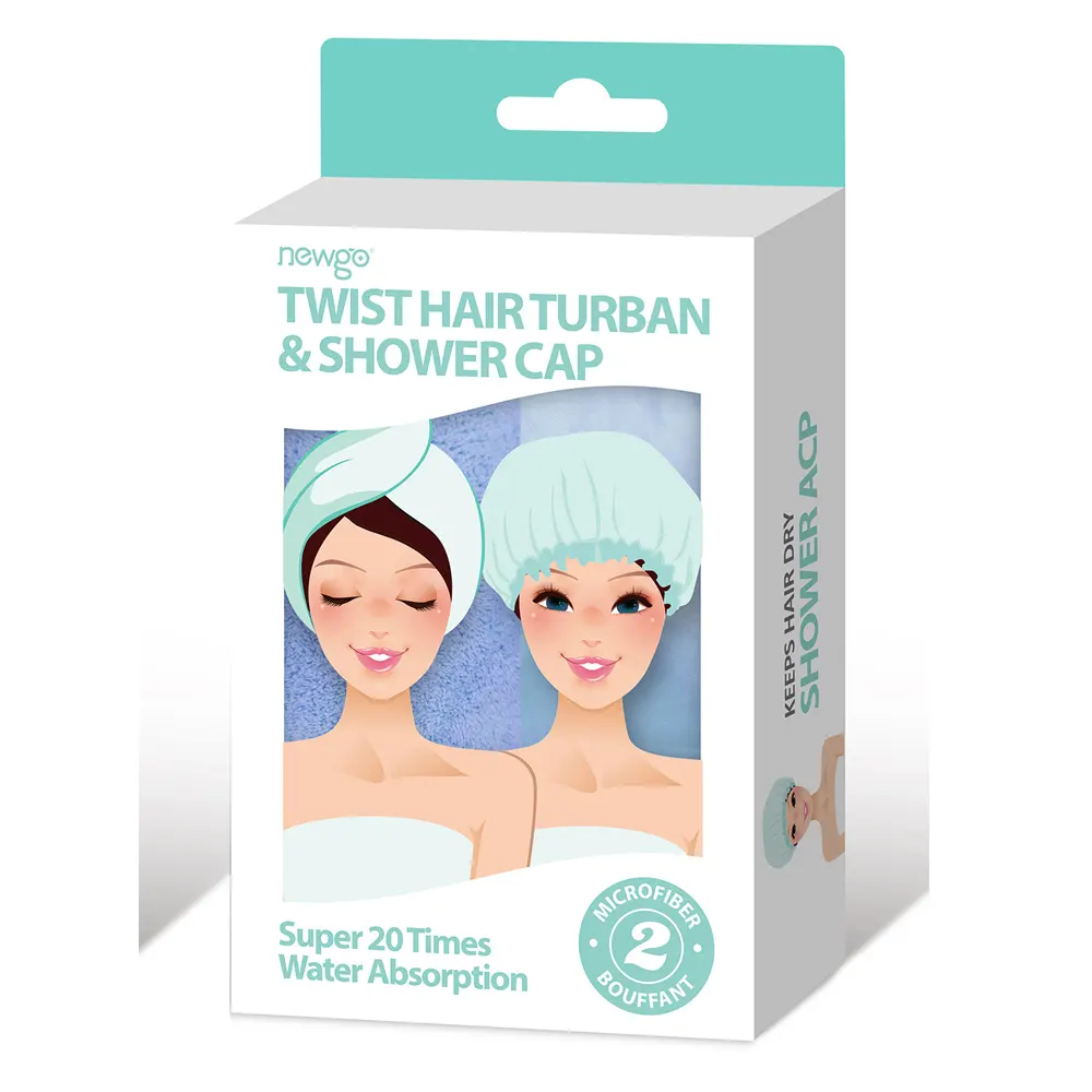 Customized Logo Double Layer Waterproofing Shower Cap Bath Supplies