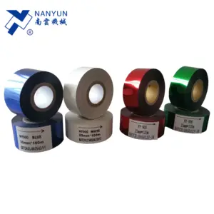 NanYun Custom 30mm * 100 35mm * 100 Farb datum Codierung sband Heiß präge folie für den Papier plastik druck