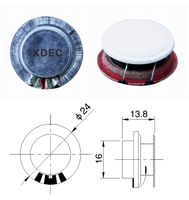 Transducteur audio à conduction osseuse XDEC 24 mm 1 pouce 4 ohms 2 W
