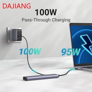 DAJIANG 100W USB 3.0 tipo C ricarica <span class=keywords><strong>5</strong></span> in 1 multifunzione USB C HUB personalizzato OEM con <span class=keywords><strong>5</strong></span> porte multiporta Hub USB - Product Image 3