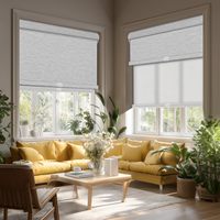 Stores à rouleaux motorisés double couche, occultants et pare-soleil, pour maison intelligente