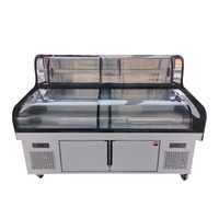 Échelle à trois températures en acier inoxydable pour restaurant commercial de 2m Commande de réfrigérateur pour barbecue Affichage ouvert à trois commandes