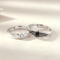Bague Zircon Aile d'Ange/Démon ZG, Légère et Gaufrée, Bijou Fantaisie Gothique Tendance