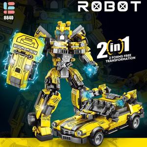 โมเดลหุ่นยนต์รถเมชาแบบทำมือบล็อกพลาสติกของเล่นตัวต่อสำหรับเด็กชายอายุ6-12ปี - Product Image 4