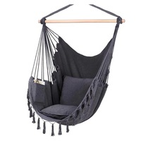 Chaise hamac suspendu corde balançoire grande chaise suspendue en macramé avec poche pour animaux de compagnie et parents d'animaux de compagnie