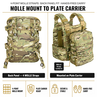 Panneau arrière de gilet tactique GAF 500D Nylon 7L Molle pliable avec housse de casque et poche d'hydratation pour porte-plaques