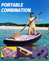 Planche de paddle gonflable en PVC certifiée CE E SUP - Construction Drop Stitch, pompe incluse, facile à transporter, garantie de 2 ans