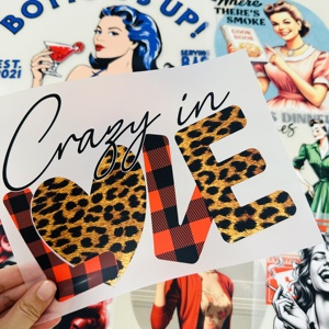Meilleures ventes : Feuilles DTF tendance, vinyle à chaud pour impression textile, motifs de <span class=keywords><strong>transfert</strong></span> thermique prêts à poser, autocollants thermocollants - Product Image 2