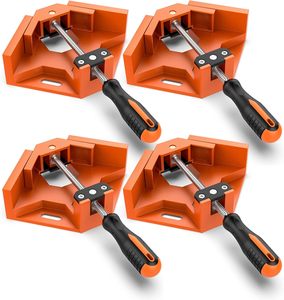 Rechtwinklige Klemme, 90° °   Aluminiumlegierung - Orange Einklauen-Eckzange, Klemmen für Holzbearbeitung mit Verstellbarer Schwenkbacke - Product Image 1