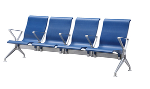 Silla de Aeropuerto de 2 Plazas, Banco de Espera con Cojín de Cuero PU, Asientos Públicos para Clínica, Recepción de Aeropuerto, Vestíbulo - Product Image 4