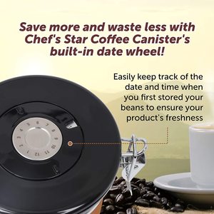 Stainless Steel <strong>Coffee</strong> Canister Airtight Kitchen Food Storage <strong>Container</strong> with Date Tracker and Scoop for <strong>Coffee</strong> <strong>Ground</strong>, Bean - Product Image 6