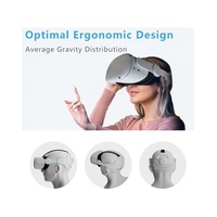 CoolRabbie Réglable VR Accessoire PU Confort Poids Réduit Pas Pression Face Strap Head Strap pour Meta/Oculus quest 2