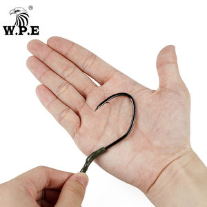 Hameçons pour carpes et poissons-chats W.P.E, corde de connexion, barbelé, grande taille, groupe d'hameçons de pêche, accessoires de pêche - Product Image 2