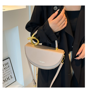 Hot Selling Crossbody <b>Bag</b> Designer Pu Leather Semi Circular Handbag Elegant Fashionable Hard Tote <b>Bags</b> for Women Shoulder <b>Bag</b> - Product Image 3