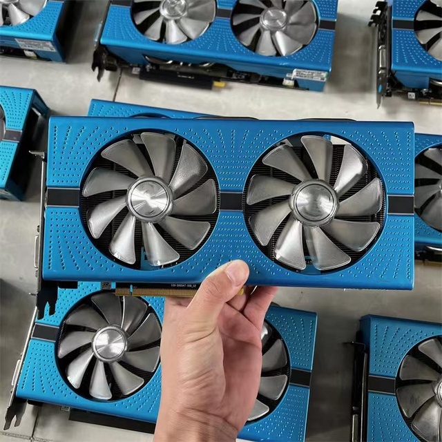 Refurbished Used Radeon 580 590 8GB Plus Platinum 588 598 Blue Version GPU Graphics Card for Gaming