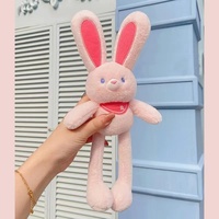 Porte-clés en peluche avec oreilles de lapin Porte-clés en peluche doux de dessin animé OEM personnalisé