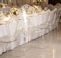 Chaise Princesse en Acrylique Transparent Empilable pour Hôtels, Banquets, Mariages et Événements – Vente en Gros et Location pour Fêtes