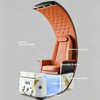 Fauteuil de pédicure et de manucure professionnel de luxe moderne, avec massage des pieds et spa électrique pour salon de beauté