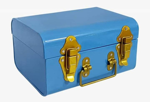 Luxury Decorative Metal Storage Trunk <b>Box</b> Set with Handle and Lock <b>Vintage</b> Gift <b>Box</b> Organizer Home Decor Jewelry Keepsake <b>Box</b> - Product Image 2