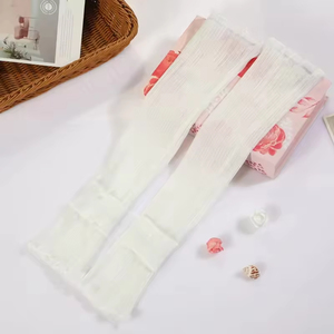 Manicotti da ciclismo da <span class=keywords><strong>donna</strong></span> per uso quotidiano, protezione UV, in rete traspirante con pizzo laterale a <span class=keywords><strong>fiori</strong></span>, effetto rinfrescante - Product Image 6