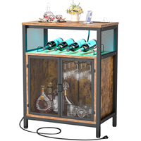 Mueble Moderno para el Hogar, Mueble Bar de Madera con Panel para Botellas de Vino, Ecológico, para Cocina, Comedor