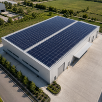 Entrepôt à structure en acier intégrée avec panneaux photovoltaïques, garantie de performance, pour usine, avec charge lourde de panneaux solaires sur le toit