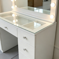 Miroir de maquillage éclairé pour les boutiques de mariées, table de maquillage professionnelle pour artistes maquilleurs, table de maquillage pour salon de beauté