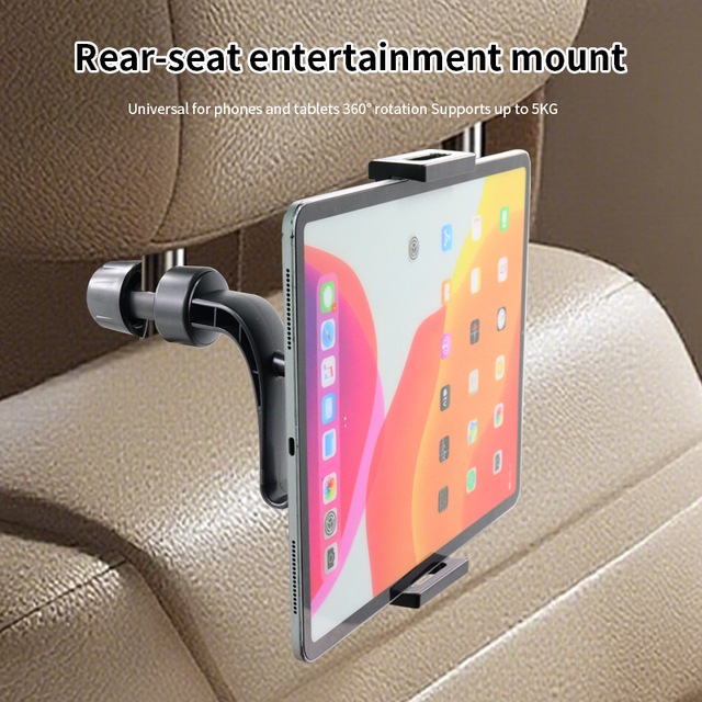 Wholesale Multifunction Car Seat Phone Holder Adjustable Back Seat Headrest Mount Tablet Holder for Car Rental Fleet Bulk Order